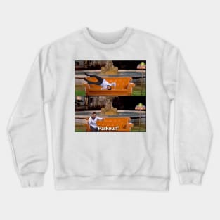 Parkour on the Friends couch Crewneck Sweatshirt